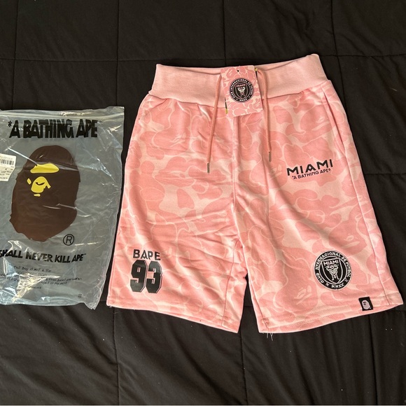 Bape x Inter Miami CF Pink Camo Shorts - Picture 1 of 1